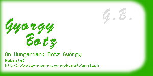 gyorgy botz business card